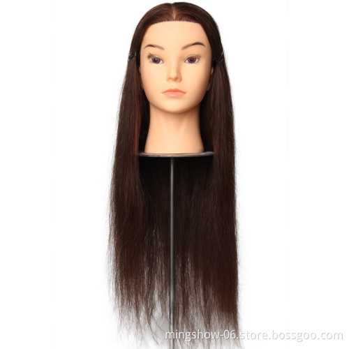 Hairdresser training head 100% real human hair hair